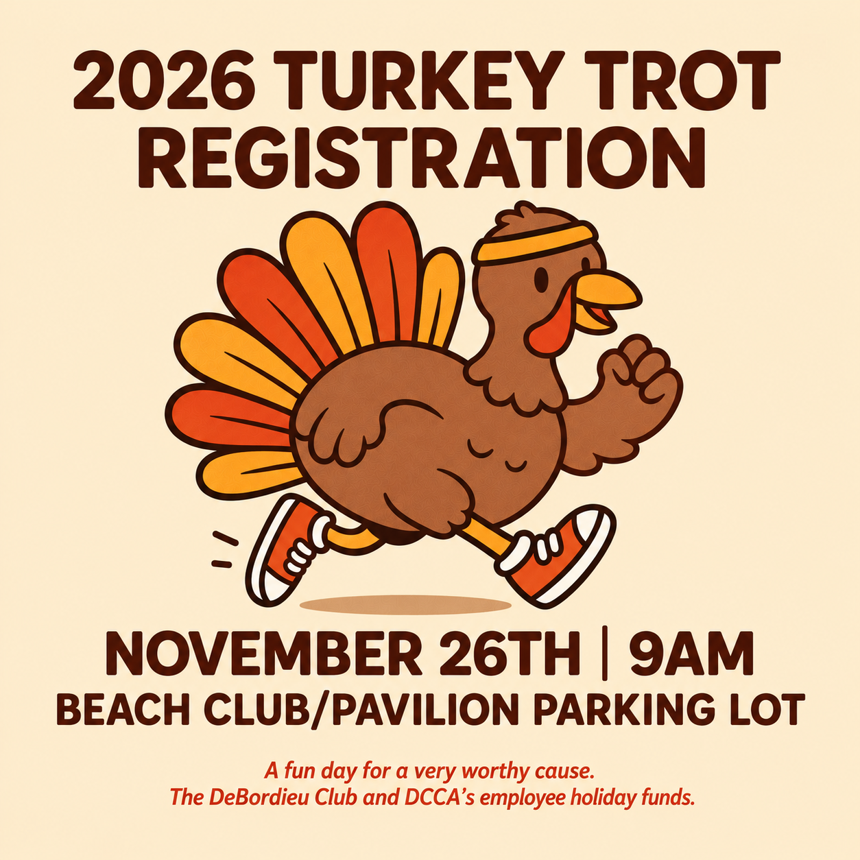 Gobble Up the Fun! Register TODAY  for the 2026 Turkey Trot!